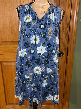 SONOMA Goods For Life sz PETITE MED Floral sleeveless summer dress boho floral